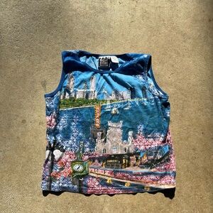 Vintage graphic sleeveless tee